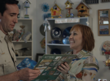A woman smiles at a man in the movie Love in Kilnerry