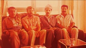 An old photograph of four men in The Bad Patriots