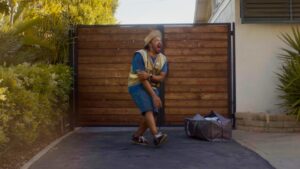a man is harmed in the short film time is money