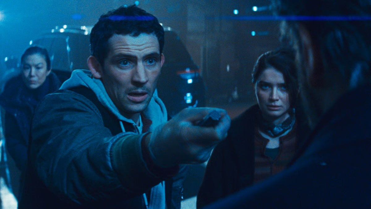 Josh O'Connor and Eve Hewson in a scene from ‘Disclosure Day’.