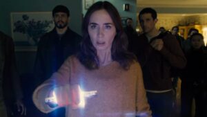 Emily Blunt in a scene from ‘Disclosure Day’.