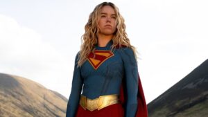 Milly Alcock in a scene from 'Supergirl'.