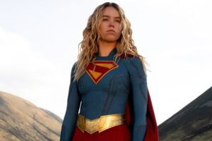 Milly Alcock in a scene from 'Supergirl'.